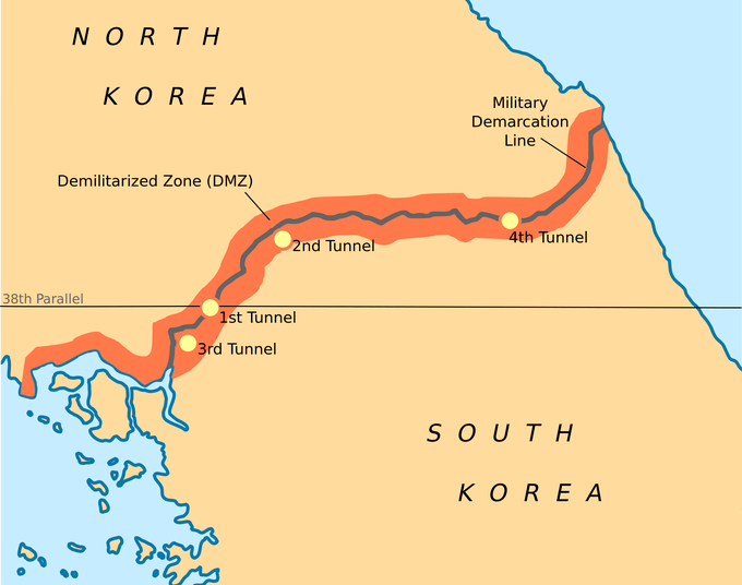 南北韓邊境：DMZ 非武裝地帶
